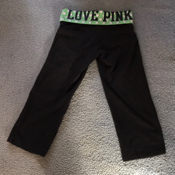 Pink Victoria’s Secret crop Yoga pants - Picture 2 of 2